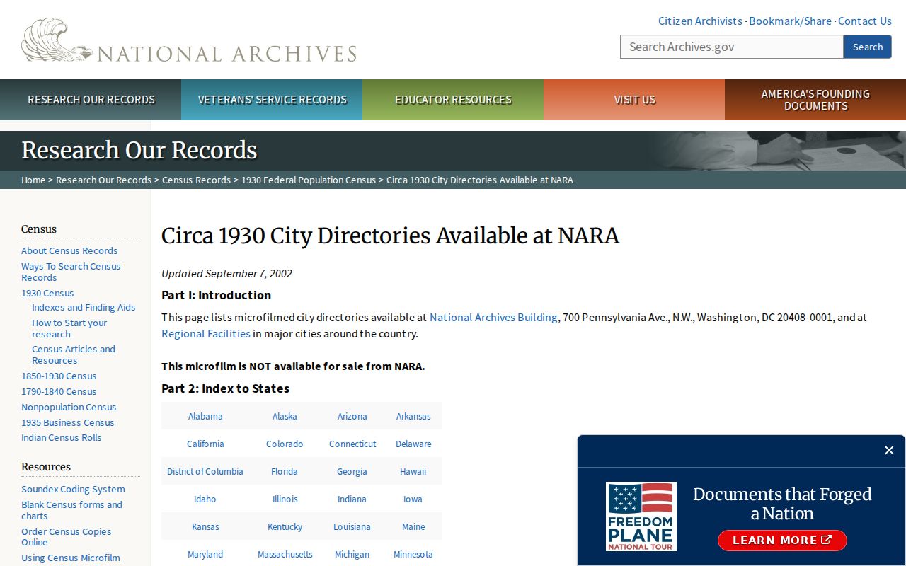 Brawley city directory view of National Archives Imperial Valley directory inventory