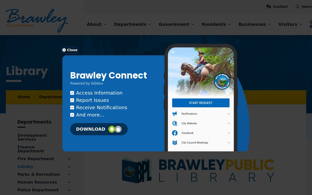Brawley residents directory view of Brawley Public Library local history access