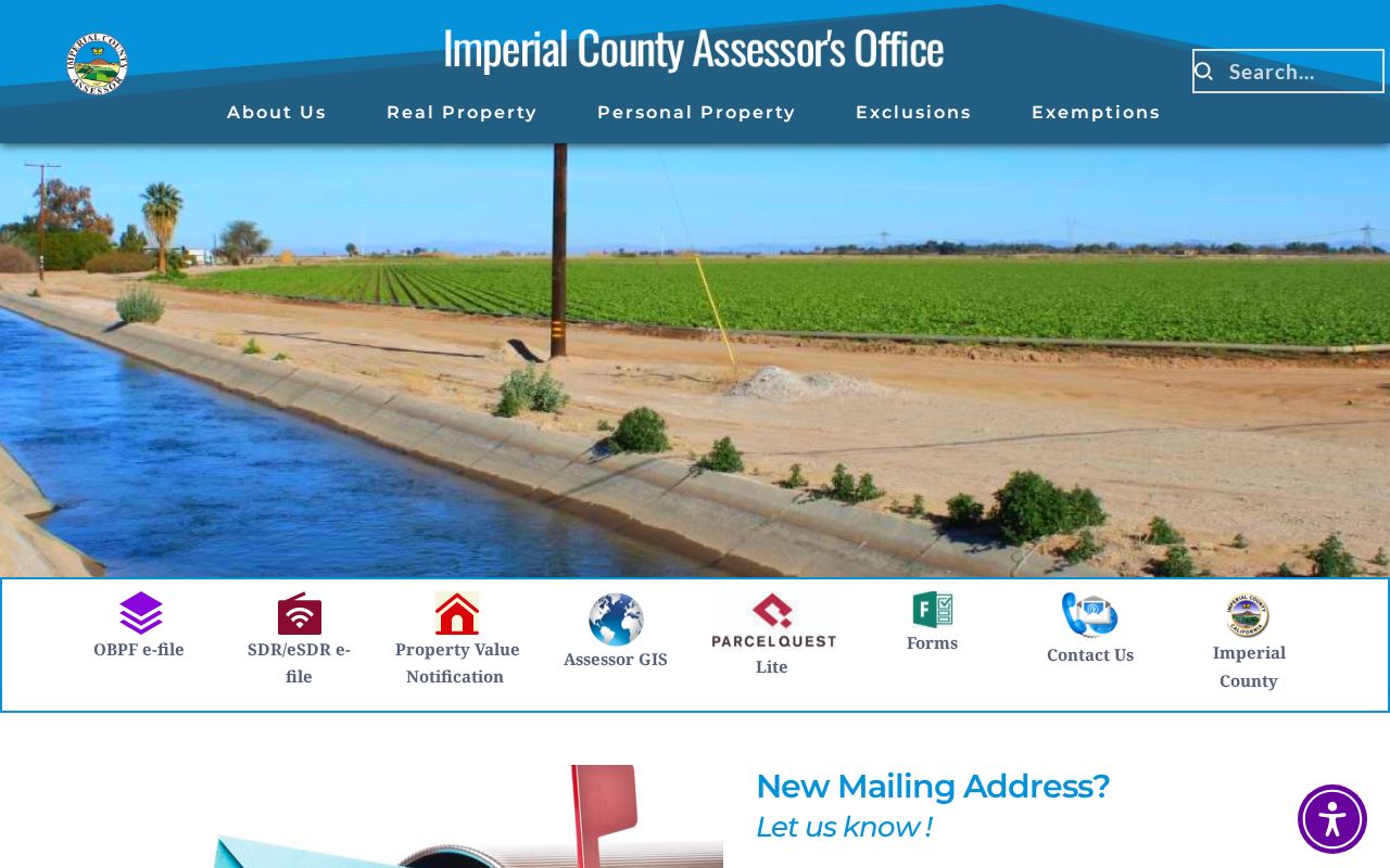 Brawley street directory view of assessor mailing address correction