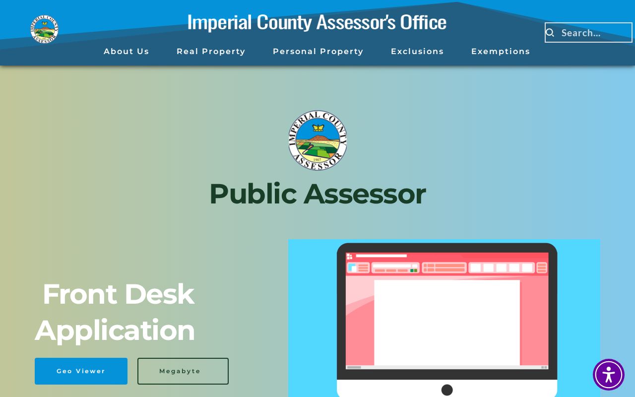 Brawley street directory view of Imperial County parcel kiosk instructions