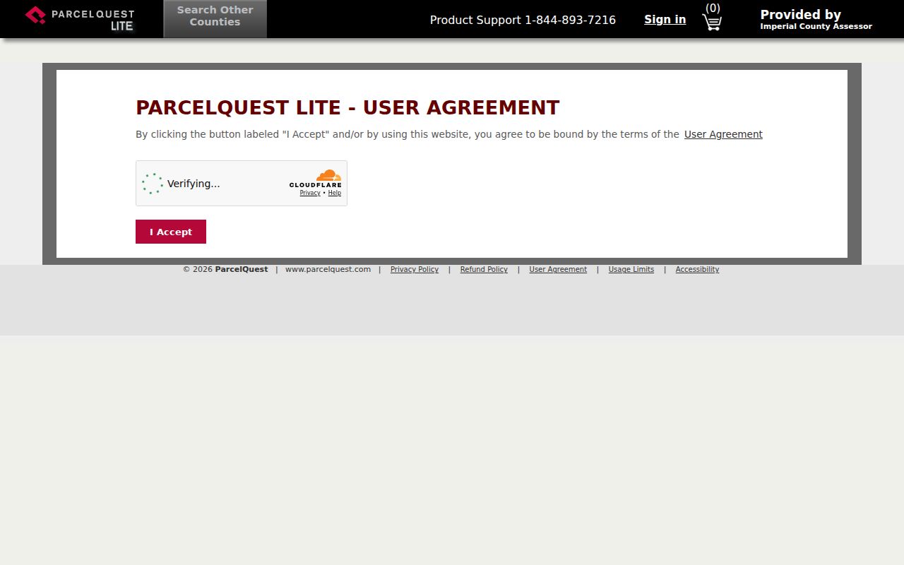 Brawley street directory view of ParcelQuest Lite address and APN search