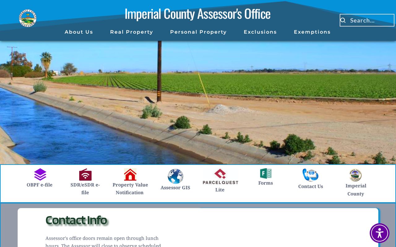 Brawley ZIP code directory view of Imperial County Assessor contact information